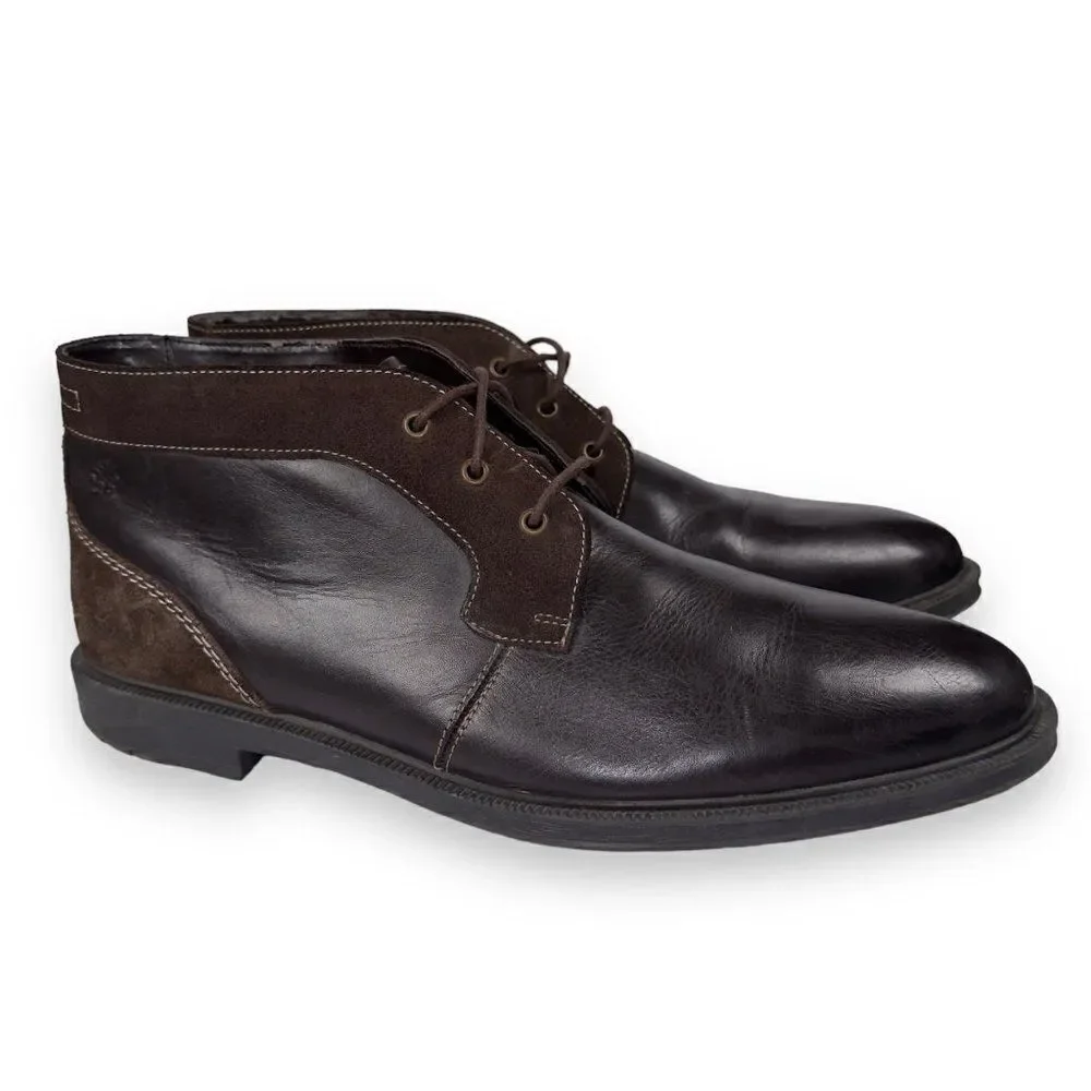 Stacy Adams Delaney Leather / Suede Chukka‎ Boots Brown 25053-200 Men's 11.5M